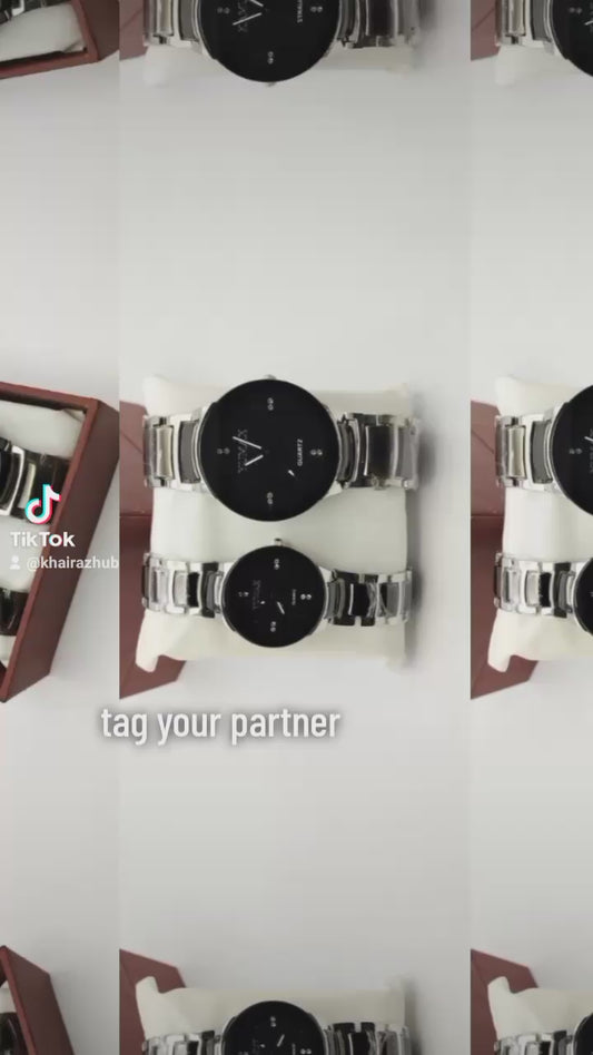 ⌚ Elegant Couple Watch Set – Timeless Style for You & Your Partner