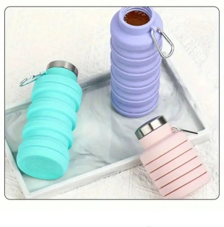 Collapsible Silicone Water Bottle 💜