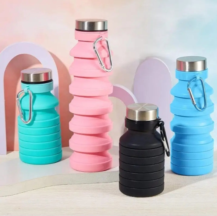 Collapsible Silicone Water Bottle 💜
