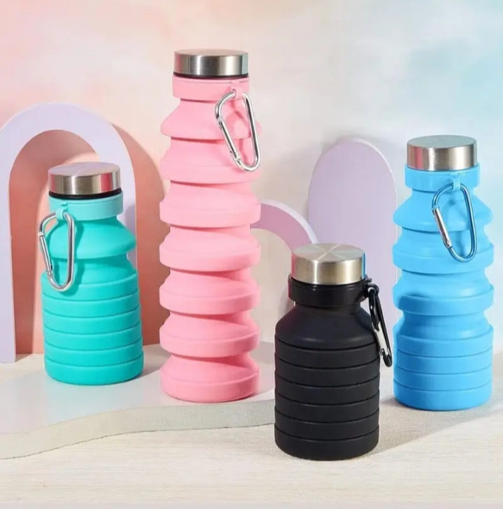 Collapsible Silicone Water Bottle 💜